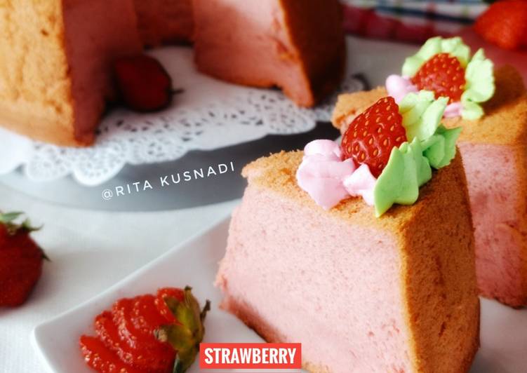 Resep Strawberry Chiffon Cake yang Menggugah Selera