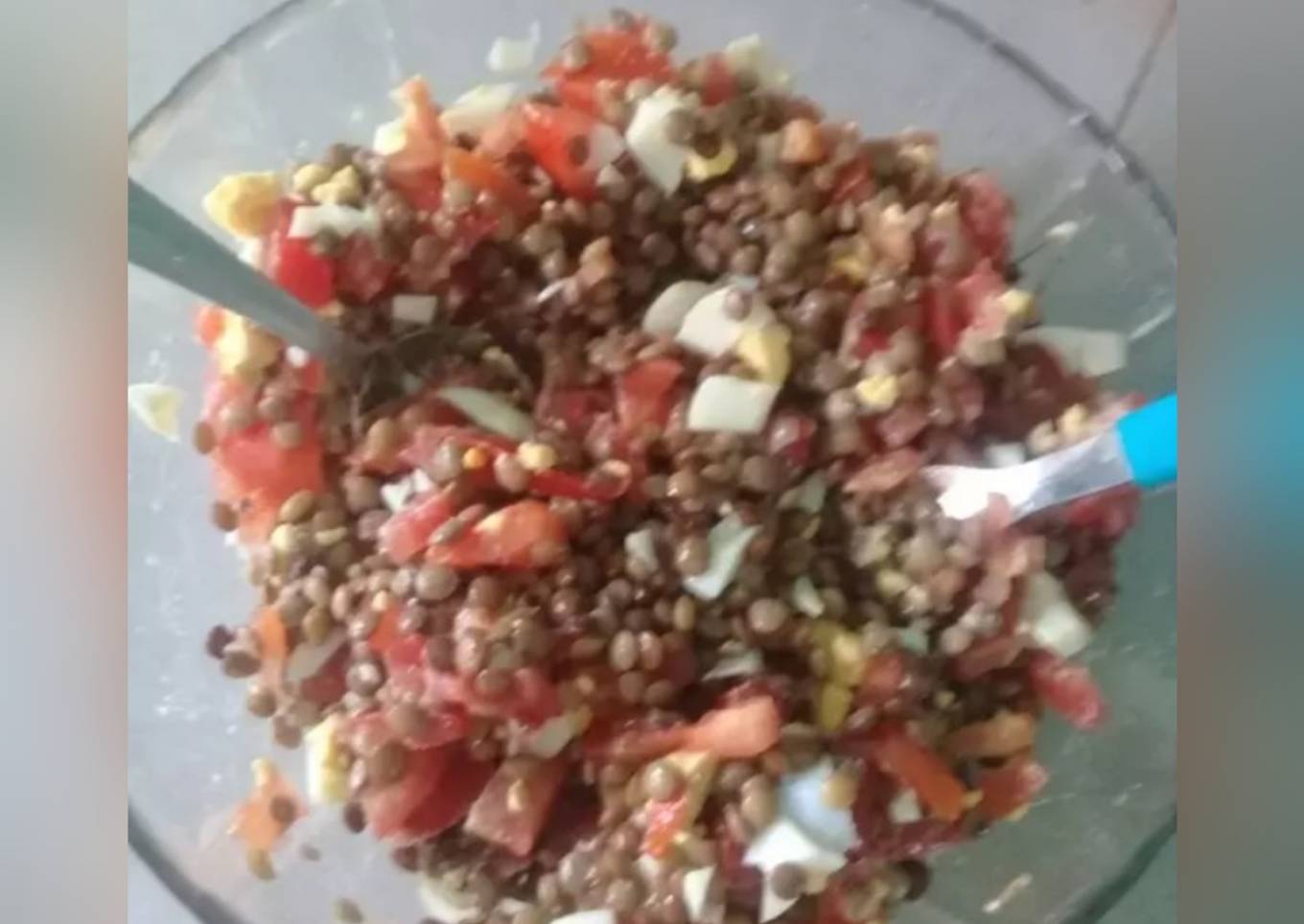 Ensalada de lentejas saludable 💗🤗