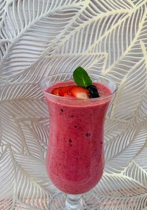 Una foto de Smoothie de frutos rojos