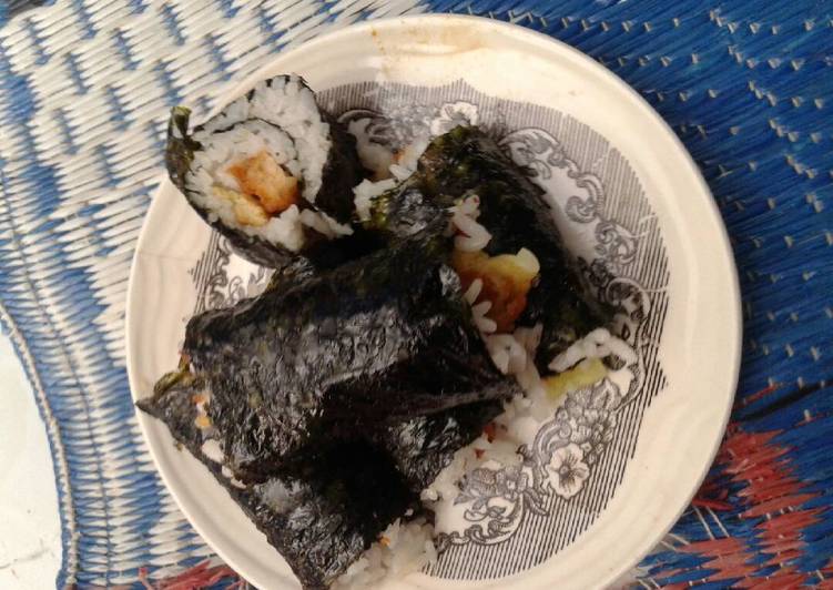 Resep Sushi/Kimbap with sauce simple, Bikin Ngiler
