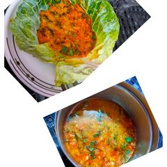 A picture of Tuwar sambhar.