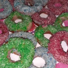 Mini coconut doughnuts A picture of Mini coconut doughnuts.