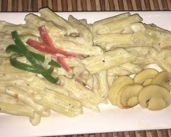 Fresh, Make Recipe Alfredo mushroom penne pasta Delicious Nutritious