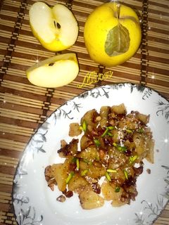 عکسی از دستور دسر سیب دارچینی کاراملی