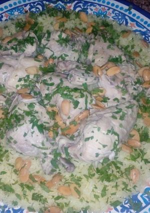 صورة لوصفة منسف بالدجاج