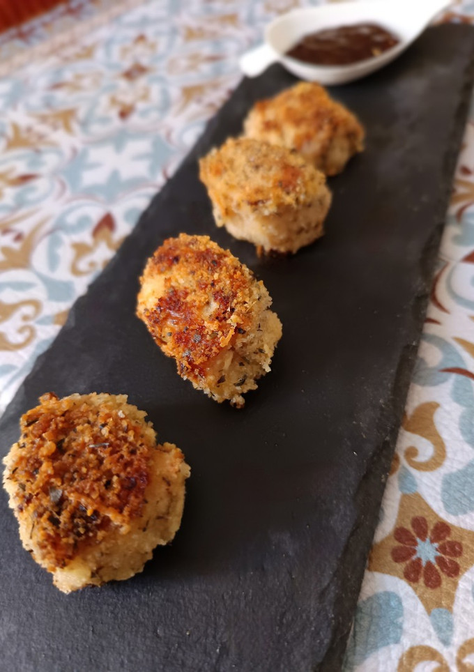 Una foto de Mini nuggets-bocaditos de Pollo al Horno // Baked Chicken Nuggets