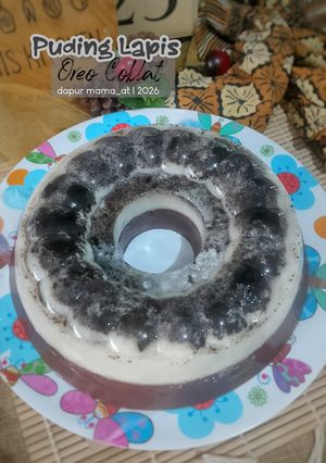 Foto resep Puding Lapis Oreo Coklat