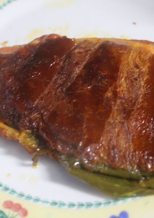 Foto principal de Cruasanes con pimientos y bacon