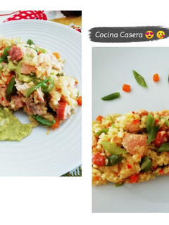 Una foto de Arroz todo en uno!! 😍 🥩🍚