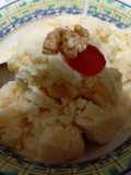 Helado de durazno y manzana