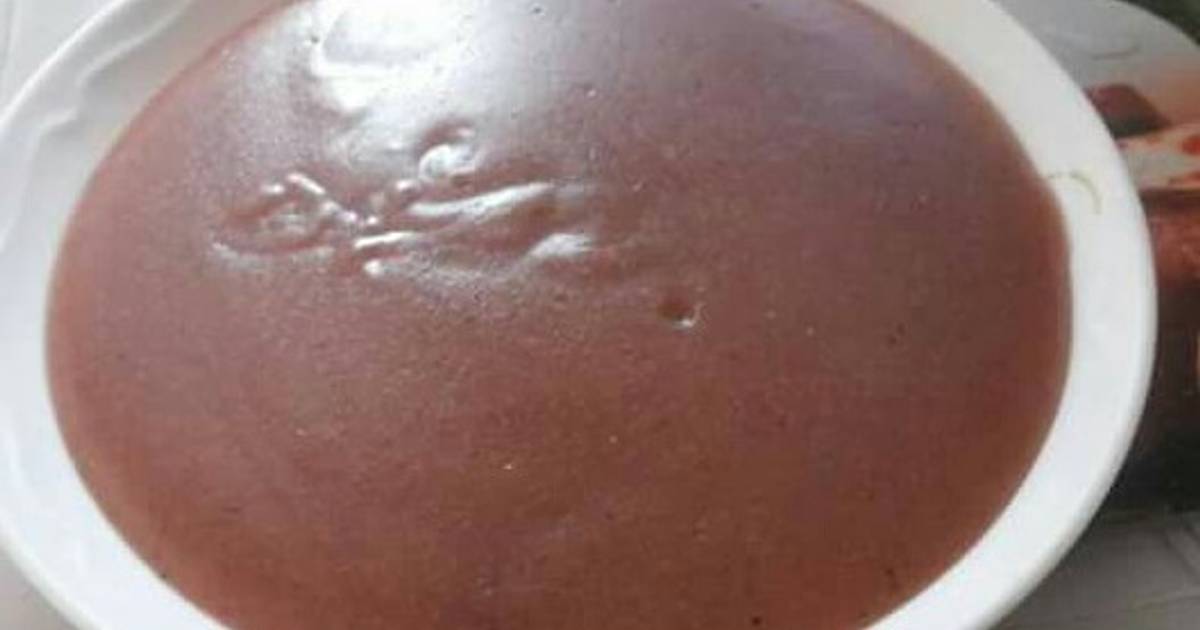 Sour porridge of a mixture of millet, and ground nuts Recipe by