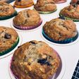 Chocolate chip banana honey oat muffins
