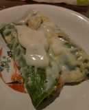 Canelones de espinaca rellenos de pollo, ricota, espinaca (SIN TACC)
