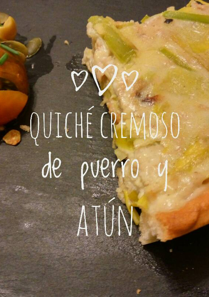 Una foto de 🍴Quiché cremoso de puerro y atún 🐡