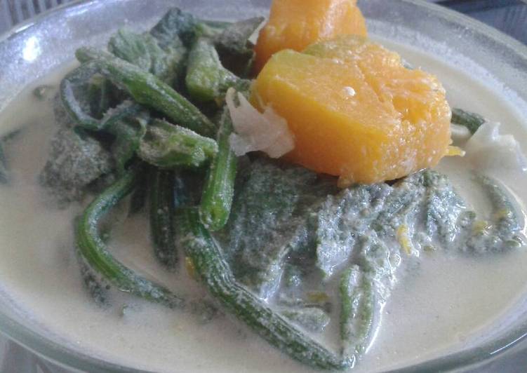 Resep Gangan Pucuk Waluh / Sayur Santan daun Pucuk Labu Anti Gagal