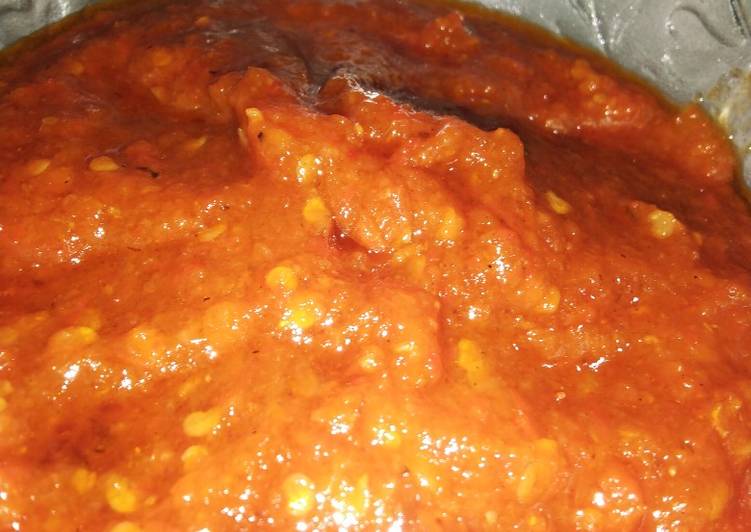 Cara Gampang Menyiapkan Sambel tomat untuk pendamping nasi uduk ala-ala saya👩‍🍳, Enak