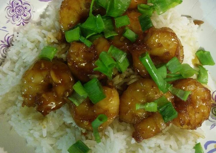 Honey garlic Asian shrimp