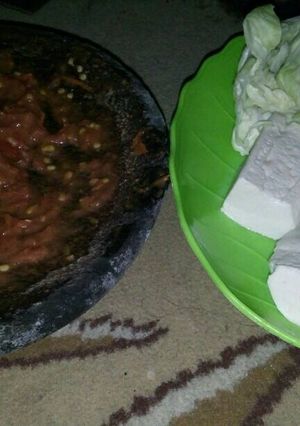 Foto resep Sambel mentah muantep.. suegerr😋😋pedes
