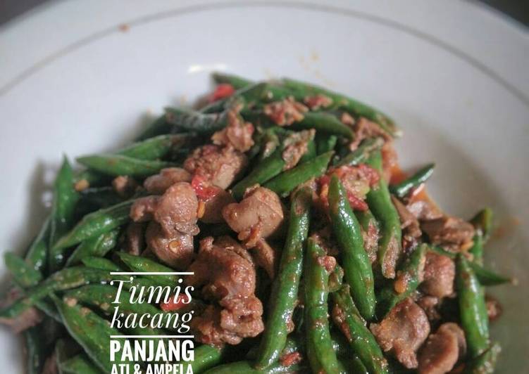 Resep Tumis kacang panjang ati &amp; ampela, Menggugah Selera
