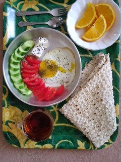عکسی از دستور سینی صبحانه