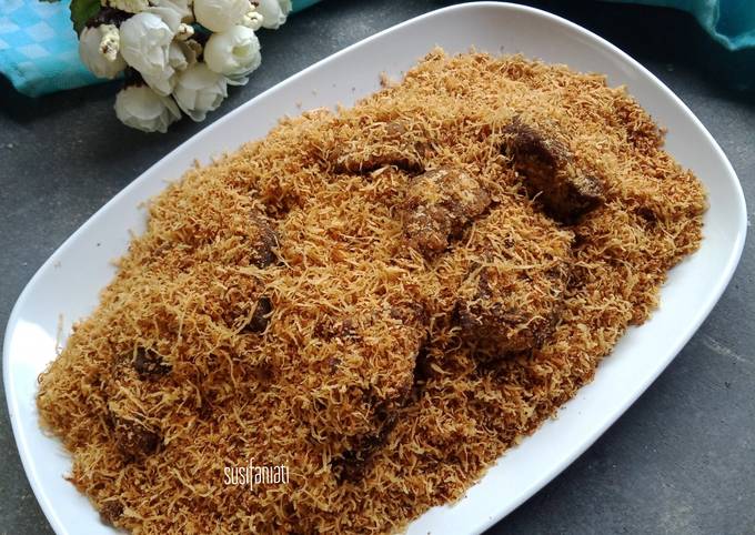 Standar Resep enak membuat Serundeng daging  sempurna