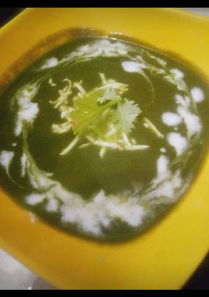 A picture of Palak soup.