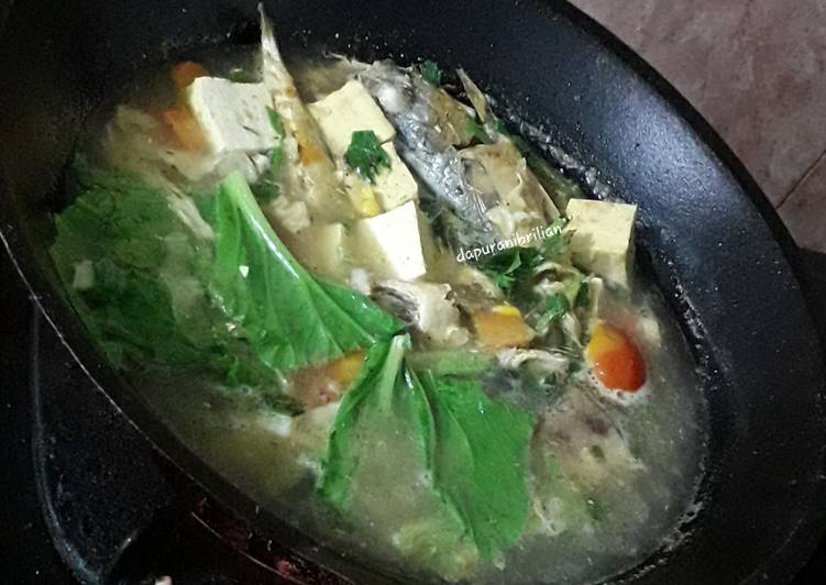 Langkah Mudah untuk Menyiapkan Sup sayur tahu rebus ala korea#siapramadhan, Lezat Sekali