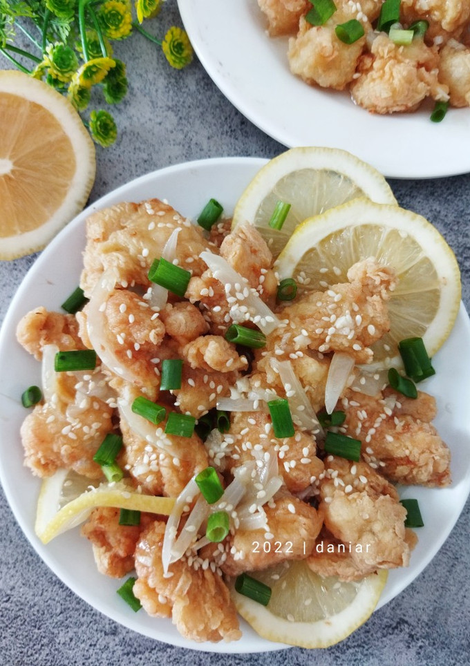 Foto resep Honey Lemon Chicken aka Ayam Saus Lemon Madu