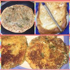 A picture of Alu wala paratha/kabab/sandwich.