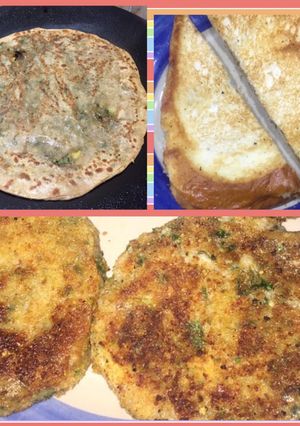 A picture of Alu wala paratha/kabab/sandwich.