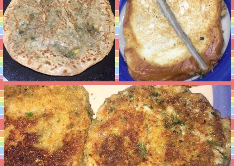 How to Prepare Homemade Alu wala paratha/kabab/sandwich