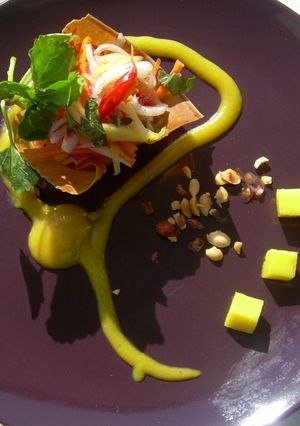 Asian Green Mango Salad with Water Cress and Mango Dressing রেসিপির প্রধান ছবি