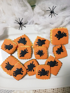 Una foto de Galletas arañas Halloween 🕷️🕸️🕷️para mis compañeros