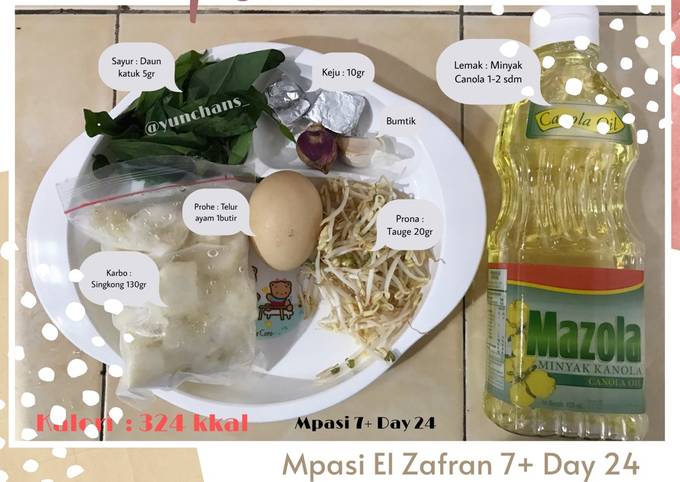 Mpasi 7+ Day 24 : Bubur Singkong Telur Tauge
