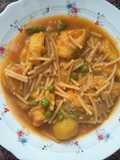 Cazuela de rape y fideos