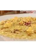Risotto all' arancia rossa zafferano zeste di Cedro liquirizia