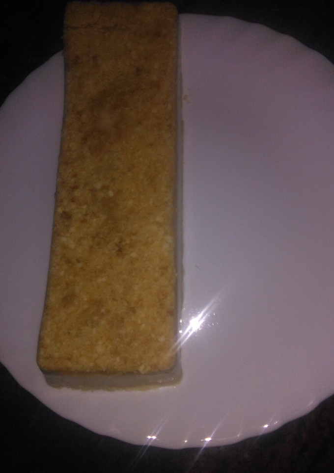 Una foto de Flan de turrón