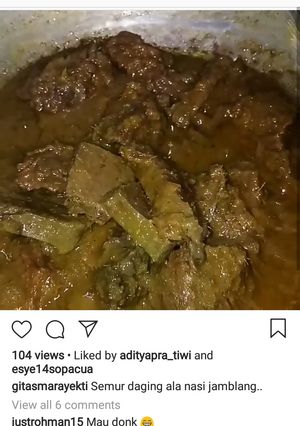 Foto resep Semur daging nasi jamblang