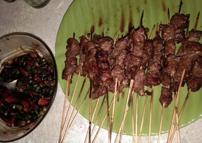 Resep Sate daging sambal kecap Anti Gagal