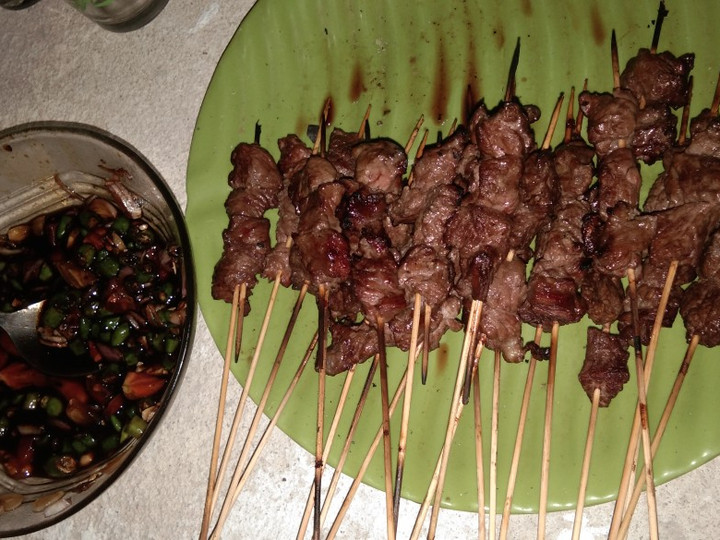 Resep Sate daging sambal kecap Anti Gagal