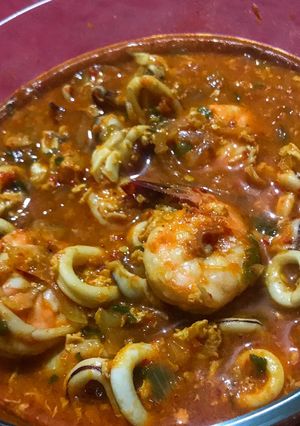 Foto resep Udang dan Cumi Saus Padang
