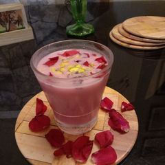 A picture of Delicious Rose lassi.