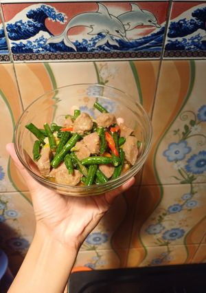 Foto resep Tumis kacang panjang bakso