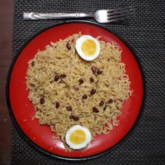 A picture of Indomie with kidney beans #Rivers State.