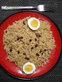 A picture of Indomie with kidney beans #Rivers State.