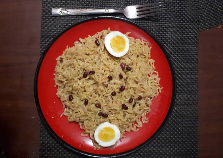 Recipe of Super Quick Homemade Indomie with kidney beans #Rivers State