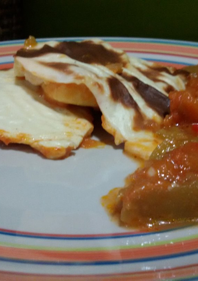 Una foto de Merluza con bechamel con thermomix