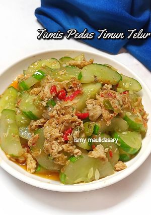 Foto resep Tumis Pedas Timun Telur