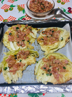 Una foto de Repollo asado al horno con salsa agridulce!