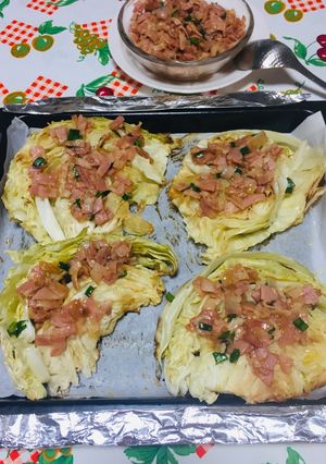 Una foto de Repollo asado al horno con salsa agridulce!